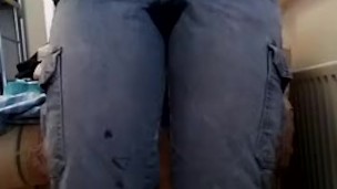 Desperate Peeing In Jeans