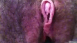 Hairy FTM Masturbates and Fucks Own Tight Hole With Hairbrush