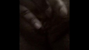 rubbing my clit and moaning