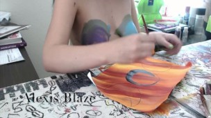 Moon phase painting