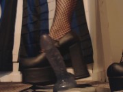 Goth Girl Tramples and Steps All Over Your Dick in her New Platform Heels 11/16