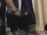 Goth Girl Tramples and Steps All Over Your Dick in her New Platform Heels 16/16