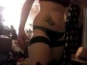 Sexy cat stockings and sexy ass