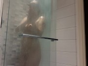 Teen is showering and doing it 4/16