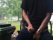 Jerking out outside and cumming 13/16