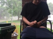 Jerking out outside and cumming 4/16