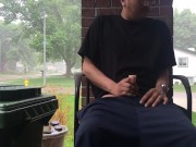 Jerking out outside and cumming 5/16