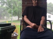 Jerking out outside and cumming 6/16