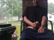 Jerking out outside and cumming 7/16