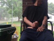 Jerking out outside and cumming 8/16