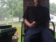 Jerking out outside and cumming 9/16