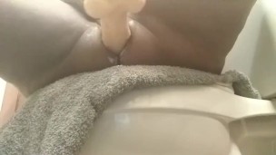 Huge dildo in my ass
