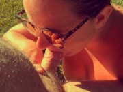 Missy and George Exposed -  Sucking His Dick in the Front Yard 3/16