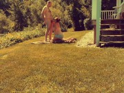 Missy and George Exposed -  Sucking His Dick in the Front Yard 5/16
