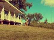 Missy and George Exposed -  Sucking His Dick in the Front Yard 7/16