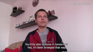 DEBT DANDY 244 - Shy & Skinny Twink Gets Pounded By A Big Cock To Pay His Rent