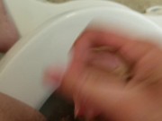Bathroom jacking off.... #Jackoff #Horny #PuertoRican