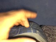 Jamaican Man Massages His Banana Cock Until He Explodes on Himself!! 2/16