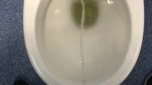 Peeing in public toilet