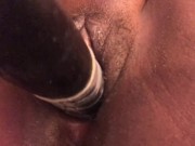 Juiicy fun with Big Black dildo 6/16