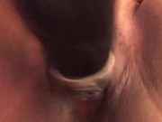 Juiicy fun with Big Black dildo 8/16