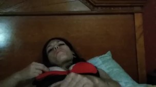 Fingering my clit til I cum then sucking on a dildo afterwards