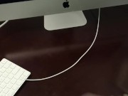 Jerking off to porn at work