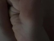 High heels tease and erotic foot massage
