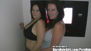 Big Tits Teaches Girlfriend To Suck Cock in Glory Hole