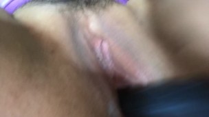 Teen creams all over toy