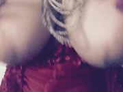 Blonde with big boobs teases with lollipop 15/16