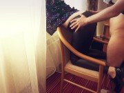 Hairy Ginger Pussy got REALLY WET when he Fucked me in Leather Latex Pants 2/16