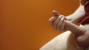 Medium cumshot ruined at toilet