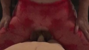 Minha Cougar Wife Red lingerie se divertindo