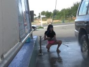 Public Car Wash Masturbation on a Busy Street 4/16
