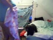 buttcrack cleaning up - shorts are too big 11/16