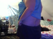 buttcrack cleaning up - shorts are too big 13/16