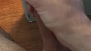Slow stroking the big dick