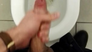 Horny teen wanking and cumming at school toilet