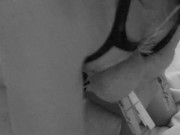 Playing with my tits as I ride a big dildo in my ass. 10/16