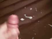 Massive cumshot after edging for hours