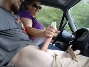 On the road handjob
