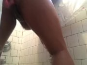 Early morning shower fun by horny ebony bbw