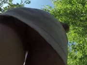 Public upskirt with no panties at nature my pussy like it saunter