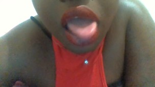 Spit fetish mouth play cam girl nemy Ebony findom Goddess cum