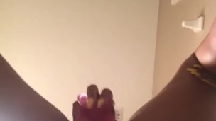 Sneaky bathroom masturbation