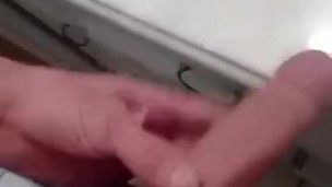 Solo masturbating in the bathroom