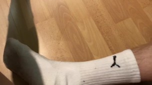 Cum on dirty white socks