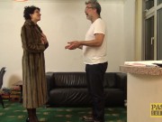 Cock craving English wench blasted with cock and cum