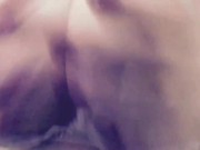 Curvy blonde in lacy bra and thong talks dirty 14/16